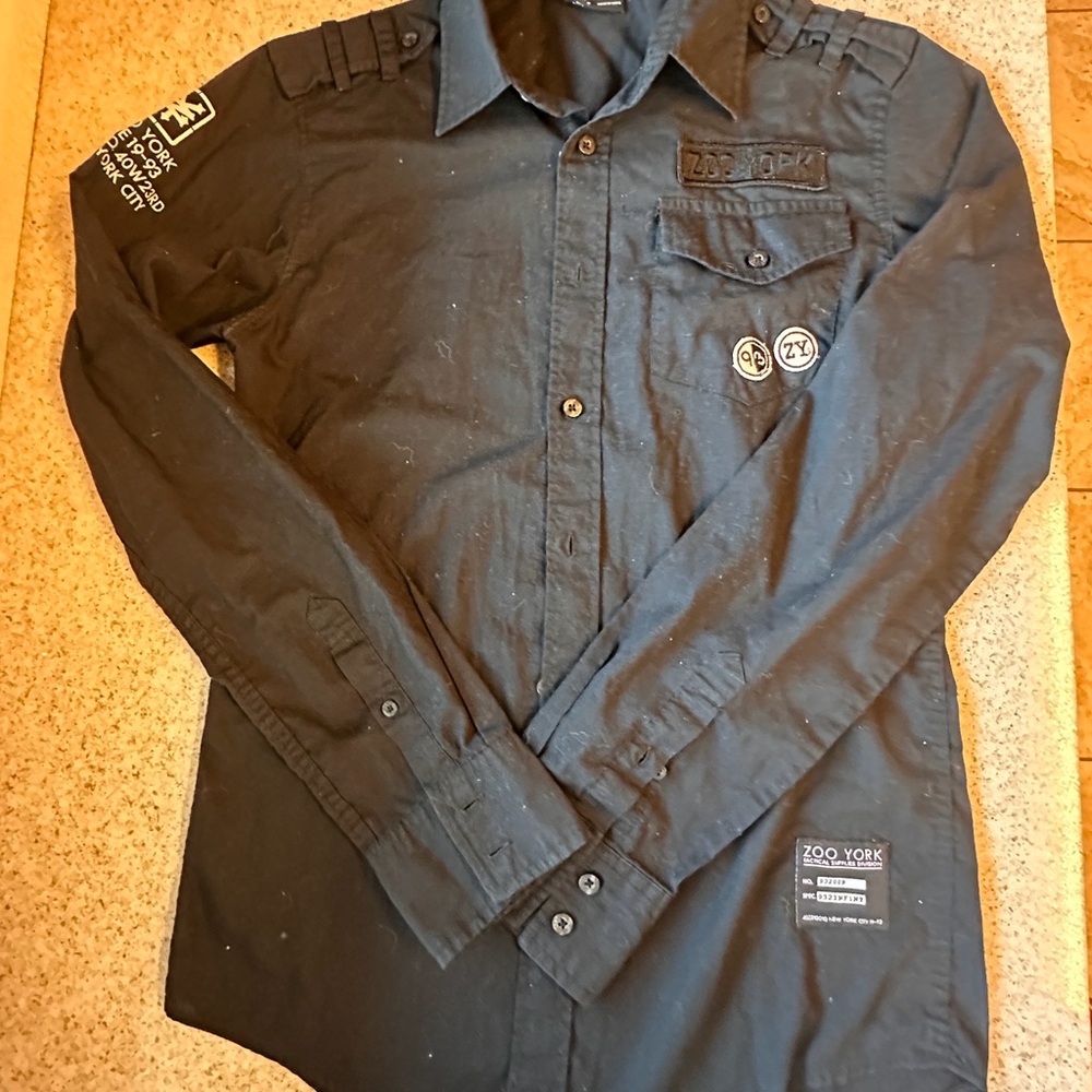 Zoo York Dark Gray Casual Button Down Shirt